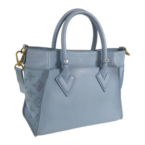 Louis Vuitton On My Side PM Mahina Leather Handbag Blue - Picture 3 of 16
